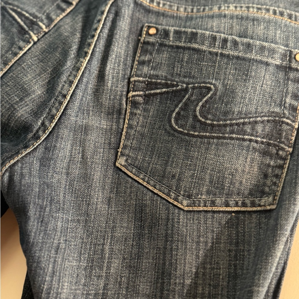 White House Black Market Blue Jeans with Distressed Details